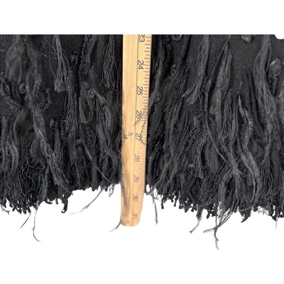 VTG Peggy Jennings Saks 5th Ave Coat Ostrich Feather Tassel Old Money Plus 2X - Picture 10 of 12